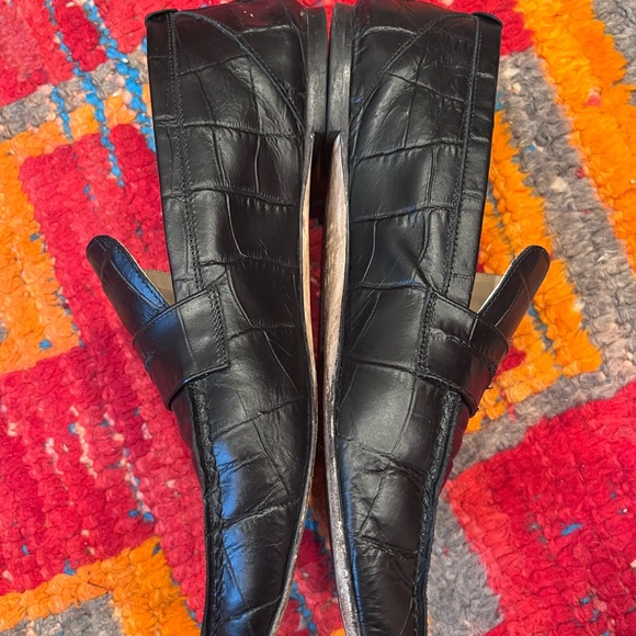 Jamie Haller Black Croc Penny Loafers, size 40 (9/9.5), very good condition - Picture 10 of 14